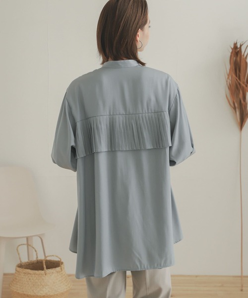 SENSE OF PLACE by URBAN RESEARCH（センスオブプレイスバイアーバンリサーチ）の「プリーツディテールブラウス（シャツ/ブラウス・レディース・ライトブルー/オフホワイト・ONE）」の15枚目の写真