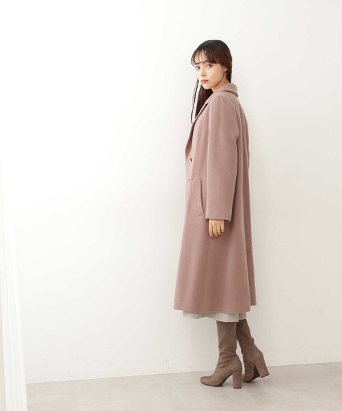 JILL by JILL STUART（ジルバイジルスチュアート）の「◇《WEB限定商品》ライトモッサチェスターコート（チェスターコート・レディース・グレー系その他/ライトグリーン/ブラウン/ピンク・MEDIUM/SMALL）」の20枚目の写真