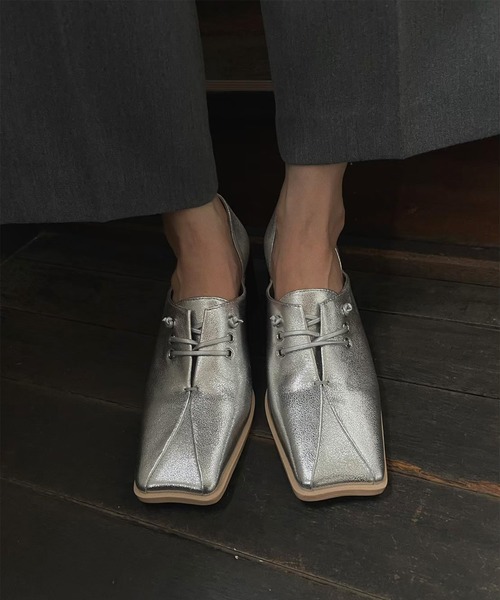 Ameri（アメリ）の「UND 2WAY SQUARE LOAFERS（ローファー・レディース・アイボリー/シルバー/ブラック・SMALL/LARGE/MEDIUM）」の22枚目の写真