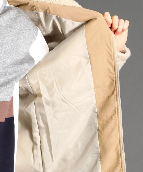 HIDEAWAYS NICOLE（ハイダウェイニコル）の「ボアブルゾン（ブルゾン・メンズ・ブラック/ベージュ/アイボリー/チェック・MEDIUM/LARGE/X-LARGE）」の7枚目の写真