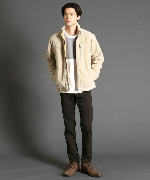 HIDEAWAYS NICOLE（ハイダウェイニコル）の「ボアブルゾン（ブルゾン・メンズ・ブラック/ベージュ/アイボリー/チェック・MEDIUM/LARGE/X-LARGE）」の14枚目の写真