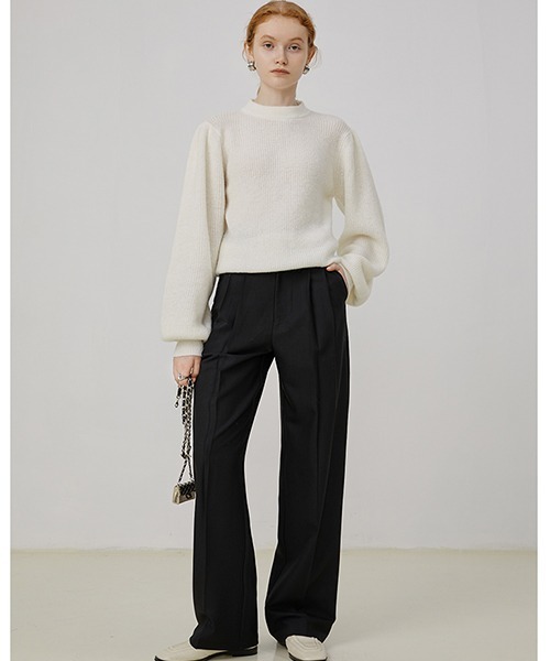 Fano Studios（ファノ ストゥディオズ）の「【Fano Studios】Folded asymmetry waist suit trousers FQ21K029（スラックス・レディース・ブラック/モスグリーン・S/M/L）」の12枚目の写真