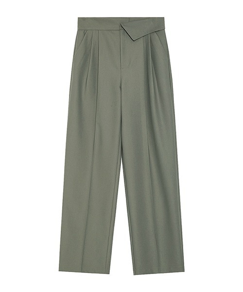 Fano Studios（ファノ ストゥディオズ）の「【Fano Studios】Folded asymmetry waist suit trousers FQ21K029（スラックス・レディース・ブラック/モスグリーン・S/M/L）」の15枚目の写真