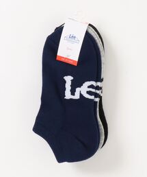 【LEE/リー】足底ロゴスニーカーソックス（靴下）　3足組