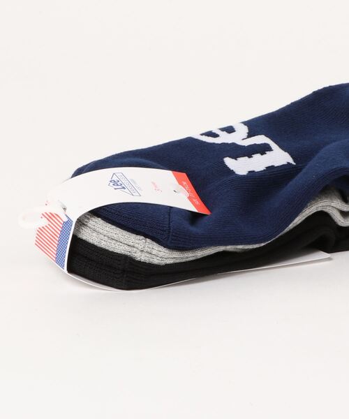 Lee（リー）の「【LEE/リー】足底ロゴスニーカーソックス（靴下）　3足組（ソックス/靴下・レディース・その他1・FREE）」の2枚目の写真