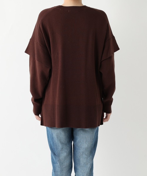 RIVE DROITE(リヴドロワ)の「【ZOZOTOWN限定】フリルスリーブニットトップス(ニット/セーター・レディース・ブラック/ブラウン・FREE)」の9枚目の写真