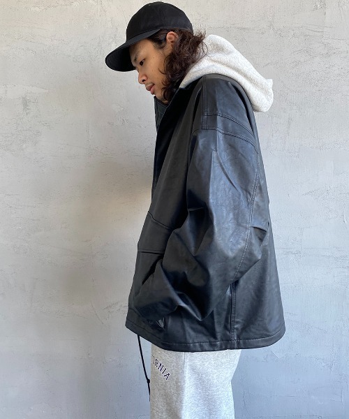JEANS FACTORY Clothes（ジーンズファクトリークローズ）の「[Jeans Factory Clothes/ジーンズファクトリークローズ] M-65 レザーショートミリタリージャケット（ミリタリージャケット・レディース・ブラック・M/L）」の16枚目の写真
