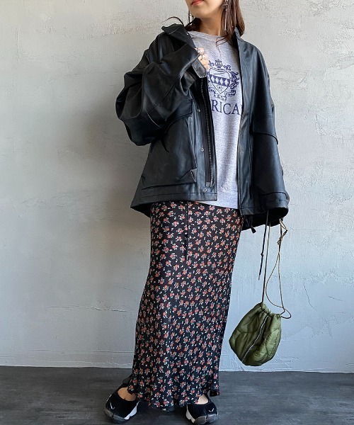JEANS FACTORY Clothes（ジーンズファクトリークローズ）の「[Jeans Factory Clothes/ジーンズファクトリークローズ] M-65 レザーショートミリタリージャケット（ミリタリージャケット・レディース・ブラック・M/L）」の14枚目の写真