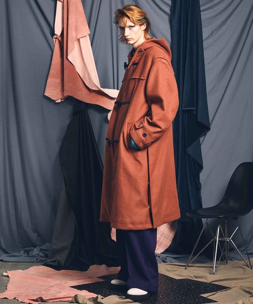 メゾンスペシャルピュアウールダブルクロスメルトンプライムオーバーダッフルコート ピュアウールダブルクロスメルトンプライムオーバーダッフルコート