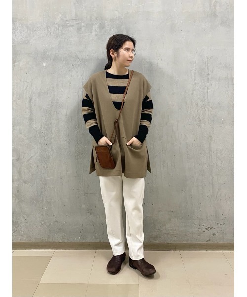 BEARDSLEY（ビアズリー）の「裾リボンボーダーニット（ニット/セーター・レディース・ブラック/グレー・FREE）」の21枚目の写真