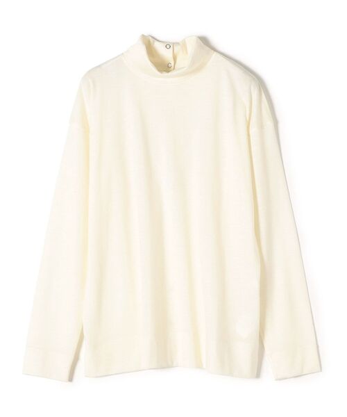 【SHIPS別注】assiette:〈手洗い可能〉2WAY スナップハイネックトップス