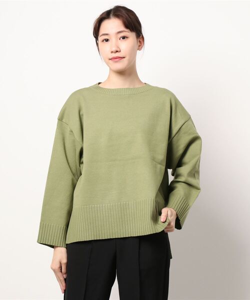 Lugnoncure（ルノンキュール）の「ワイド袖ニット（ニット/セーター・レディース・キナリ/グリーン/ピンク/ブラック・ﾌﾘ-）」の3枚目の写真