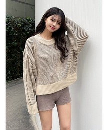 ENVYM | バイカラーリブニットＰＯ(ニット/セーター)