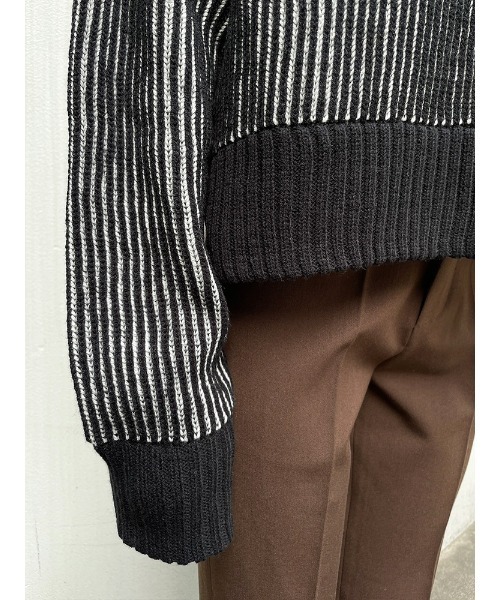 ENVYM（アンビー）の「バイカラーリブニットＰＯ（ニット/セーター・レディース・ブラック/グリーン/Moca・FREE）」の9枚目の写真