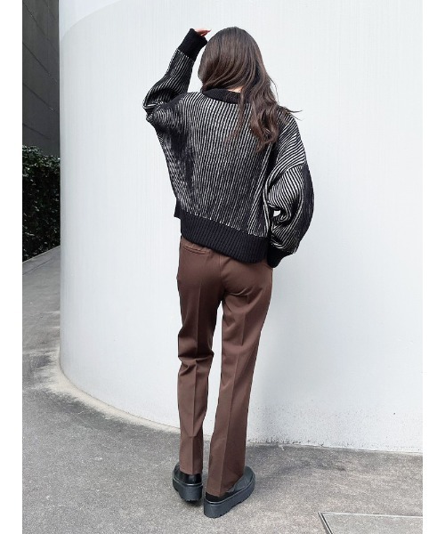 ENVYM（アンビー）の「バイカラーリブニットＰＯ（ニット/セーター・レディース・ブラック/グリーン/Moca・FREE）」の21枚目の写真