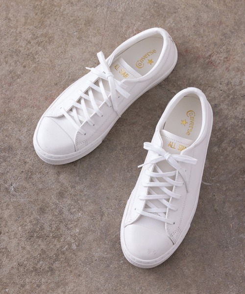 CONVERSE(コンバース)の「【CONVERSE】LEATHER ALL STAR COUPE OX(スニーカー・レディース・ホワイト・23.0cm/23.5cm/24.0cm/24.5cm)」の1枚目の写真