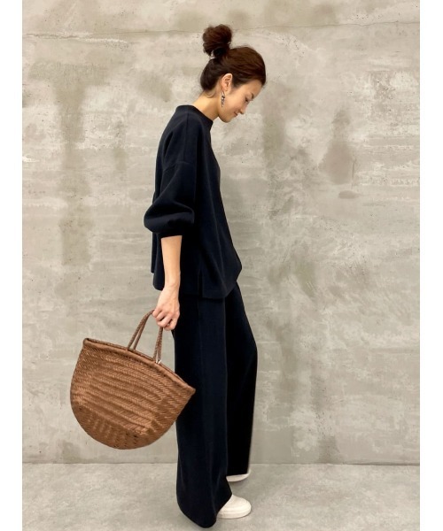 BEARDSLEY（ビアズリー）の「スウェットライクリブパンツ（その他パンツ・レディース・ネイビー/ベージュ・FREE）」の13枚目の写真