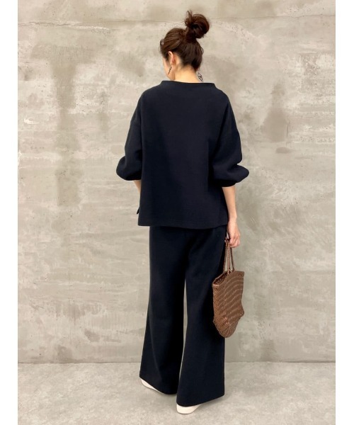 BEARDSLEY（ビアズリー）の「スウェットライクリブパンツ（その他パンツ・レディース・ネイビー/ベージュ・FREE）」の12枚目の写真