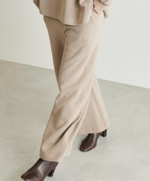 BEARDSLEY（ビアズリー）の「スウェットライクリブパンツ（その他パンツ・レディース・ネイビー/ベージュ・FREE）」の15枚目の写真