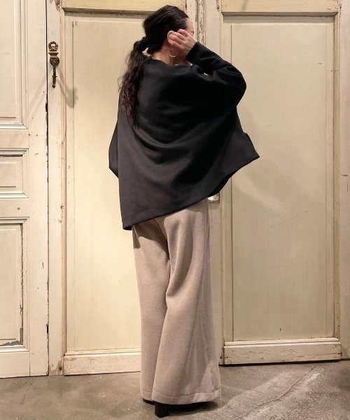 BEARDSLEY（ビアズリー）の「スウェットライクリブパンツ（その他パンツ・レディース・ネイビー/ベージュ・FREE）」の3枚目の写真