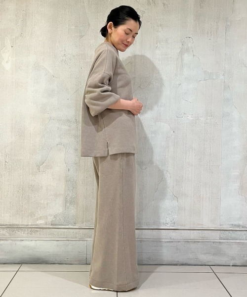 BEARDSLEY（ビアズリー）の「スウェットライクリブパンツ（その他パンツ・レディース・ネイビー/ベージュ・FREE）」の20枚目の写真