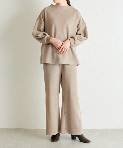 BEARDSLEY（ビアズリー）の「スウェットライクリブパンツ（その他パンツ・レディース・ネイビー/ベージュ・FREE）」の8枚目の写真