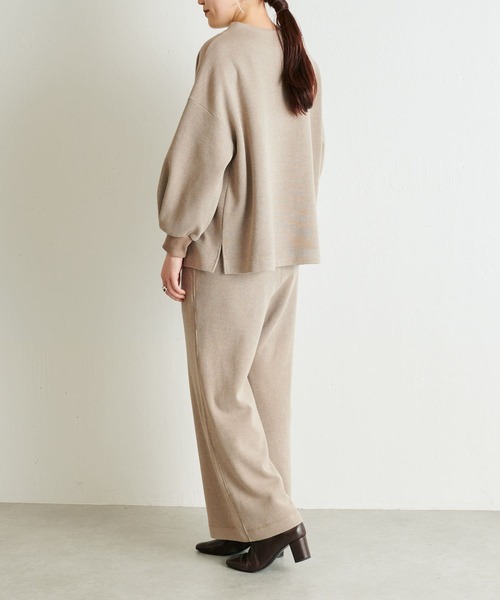 BEARDSLEY（ビアズリー）の「スウェットライクリブパンツ（その他パンツ・レディース・ネイビー/ベージュ・FREE）」の7枚目の写真