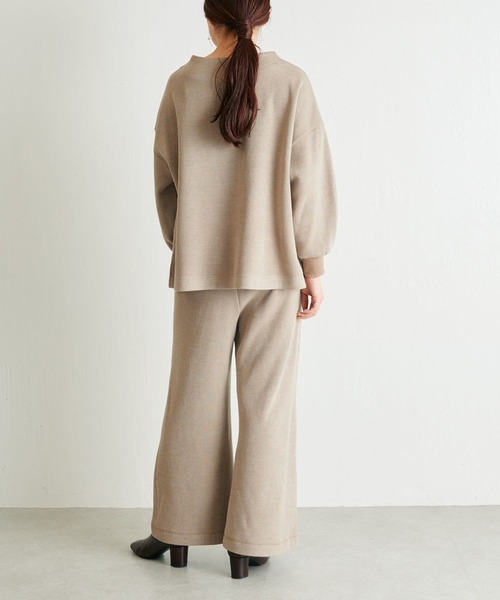 BEARDSLEY（ビアズリー）の「スウェットライクリブパンツ（その他パンツ・レディース・ネイビー/ベージュ・FREE）」の6枚目の写真