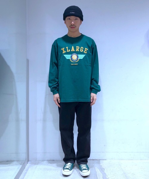 XLARGE（エクストララージ）の「PILOT LOGO L/S TEE（Tシャツ/カットソー・メンズ・ホワイト/グリーン/ブラック・M/S/L/XL）」の18枚目の写真