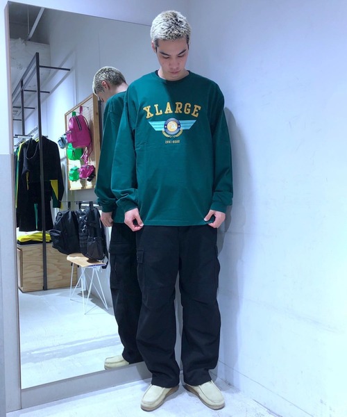 XLARGE（エクストララージ）の「PILOT LOGO L/S TEE（Tシャツ/カットソー・メンズ・ホワイト/グリーン/ブラック・M/S/L/XL）」の17枚目の写真