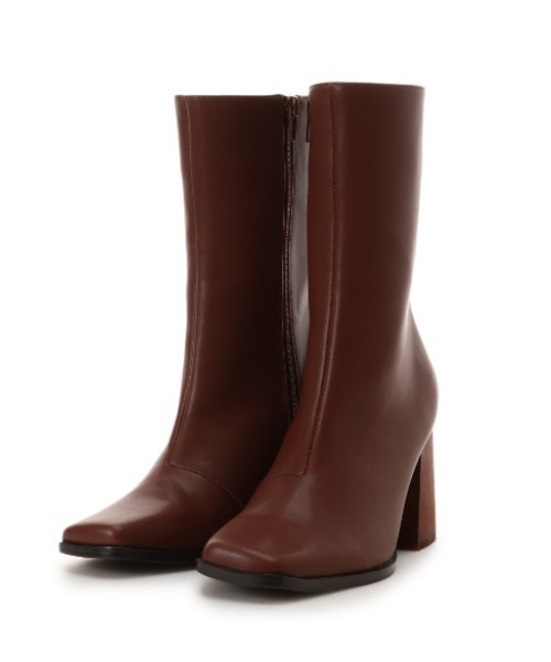 REDYAZEL（レディアゼル）の「チャンキーヒールミドルブーツ（ブーツ・レディース・ブラック/ダークブラウン/ブラウン・SMALL/MEDIUM/L）」の3枚目の写真