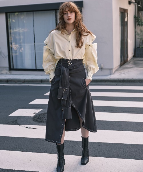 REDYAZEL（レディアゼル）の「チャンキーヒールミドルブーツ（ブーツ・レディース・ブラック/ダークブラウン/ブラウン・SMALL/MEDIUM/L）」の22枚目の写真