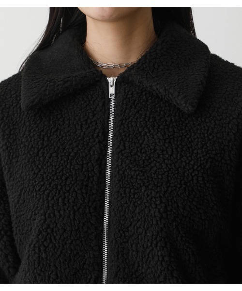 AZUL by moussy（アズールバイマウジー）の「BOA JACKET/ボアジャケット（ブルゾン・レディース・アイボリー/ブラック・SMALL/MEDIUM）」の21枚目の写真