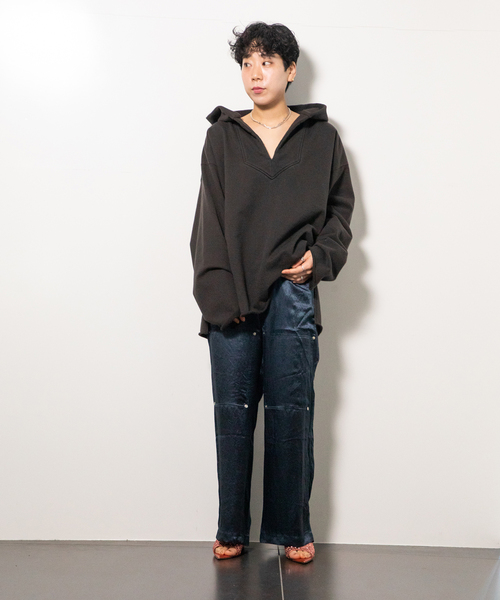 CITYSHOP(シティーショップ)の「HOODY スウェット SHIRT(Tシャツ/カットソー・レディース・ホワイト/グレー・FREE)」の4枚目の写真