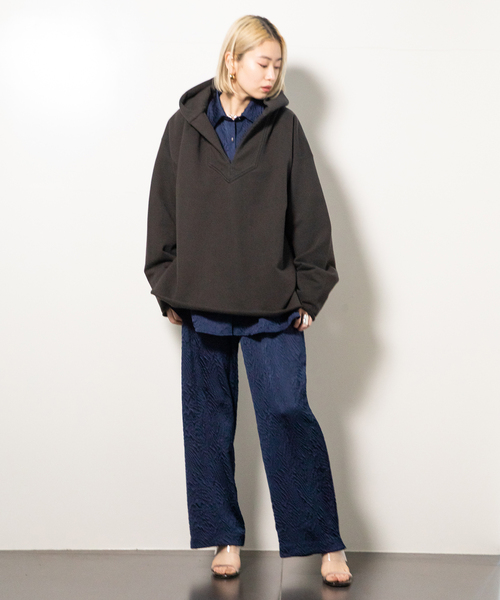 CITYSHOP(シティーショップ)の「HOODY スウェット SHIRT(Tシャツ/カットソー・レディース・ホワイト/グレー・FREE)」の6枚目の写真