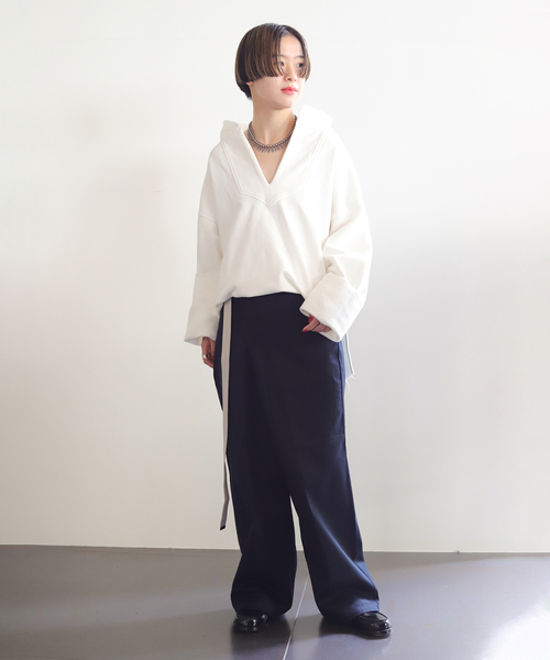 CITYSHOP(シティーショップ)の「HOODY スウェット SHIRT(Tシャツ/カットソー・レディース・ホワイト/グレー・FREE)」の9枚目の写真