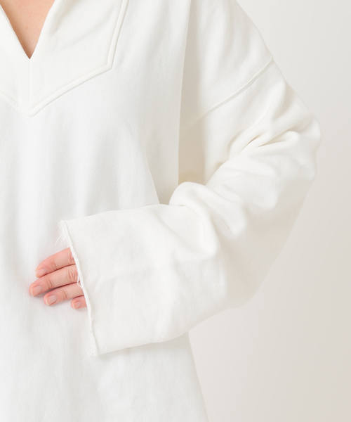 CITYSHOP(シティーショップ)の「HOODY スウェット SHIRT(Tシャツ/カットソー・レディース・ホワイト/グレー・FREE)」の16枚目の写真