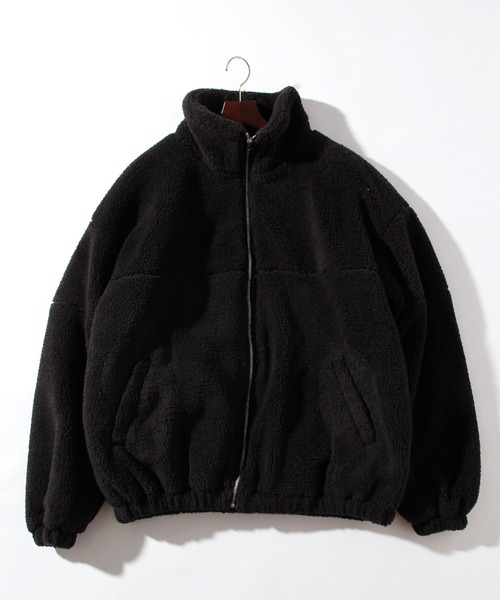 THISIS（ディスイズ）の「ビッグシルエット ボア スタンドブルゾン レディース（ブルゾン・レディース・ホワイト/ブラック/チャコール/ベージュ・X-LARGE/MEDIUM/LARGE）」の3枚目の写真