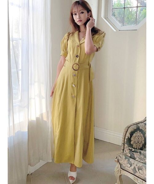 RESEXXY（リゼクシー）の「フロントボタンテーラードワンピース（ワンピース・レディース・ブラック/ブラウン/イエロー/アイボリー・FREE）」の17枚目の写真