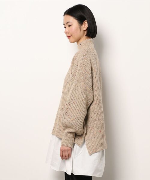 RODEO CROWNS WIDE BOWL（ロデオクラウンズワイドボウル）の「レイヤードニットmixトップス（ニット/セーター・レディース・パープル/杢グレー/アイボリー・FREE）」の6枚目の写真