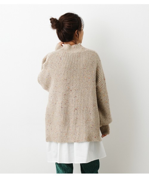 RODEO CROWNS WIDE BOWL（ロデオクラウンズワイドボウル）の「レイヤードニットmixトップス（ニット/セーター・レディース・パープル/杢グレー/アイボリー・FREE）」の9枚目の写真