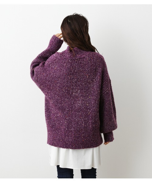 RODEO CROWNS WIDE BOWL（ロデオクラウンズワイドボウル）の「レイヤードニットmixトップス（ニット/セーター・レディース・パープル/杢グレー/アイボリー・FREE）」の14枚目の写真