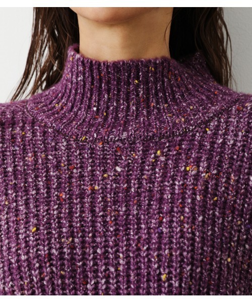 RODEO CROWNS WIDE BOWL（ロデオクラウンズワイドボウル）の「レイヤードニットmixトップス（ニット/セーター・レディース・パープル/杢グレー/アイボリー・FREE）」の15枚目の写真