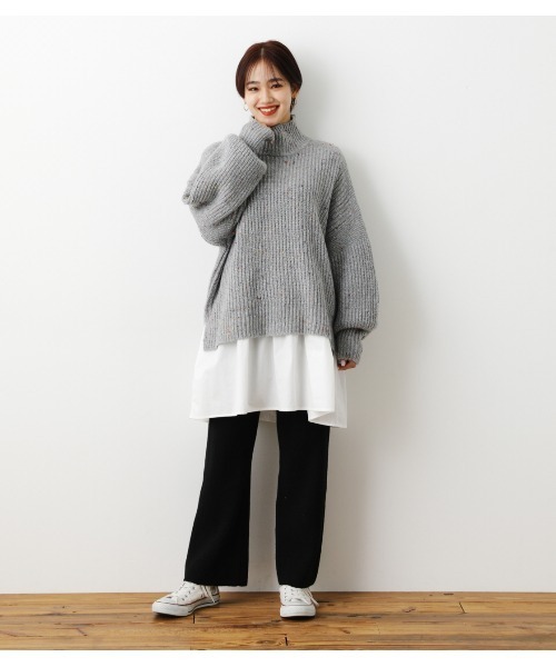 RODEO CROWNS WIDE BOWL（ロデオクラウンズワイドボウル）の「レイヤードニットmixトップス（ニット/セーター・レディース・パープル/杢グレー/アイボリー・FREE）」の22枚目の写真