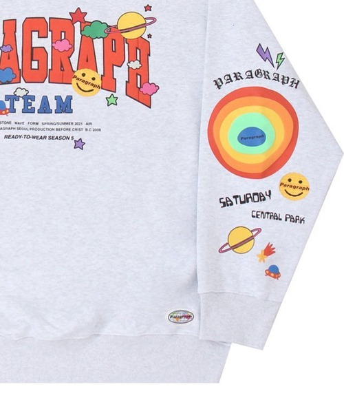 Paragraph（パラグラフ）の「【Paragraph/パラグラフ】PARAGRAPH_NO.43 /Happy Logo Sweat/ハッピーロゴプルオーバースウェット（スウェット・メンズ・パープル/グリーン/ベージュ/チャコール/ライトグレー/オレンジ/ブルー・FREE）」の19枚目の写真