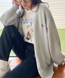 U.S. POLO ASSN.（ユーエスポロアッスン）の「∴WEGO/U.S.POLO ASSN.別注カラーワンポイントカーディガン（カーディガン/ボレロ・グレー系）」