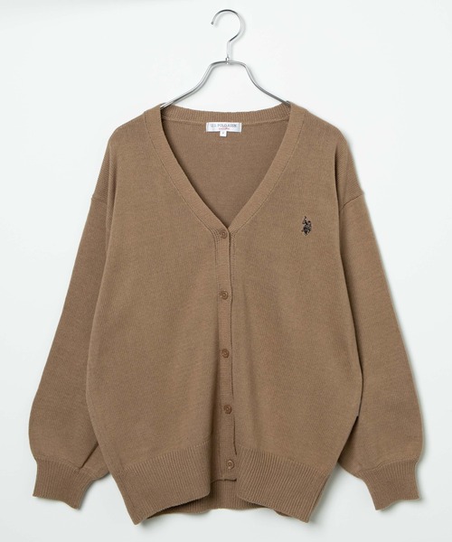 U.S. POLO ASSN.(ユーエスポロアッスン)の「∴WEGO/U.S.POLO ASSN.別注カラーワンポイントカーディガン(カーディガン/ボレロ・レディース・グリーン/ピンク/オフホワイト/ブラック/ロイヤルブルー/杢グレー/ベージュ/オレンジ・FREE)」の14枚目の写真