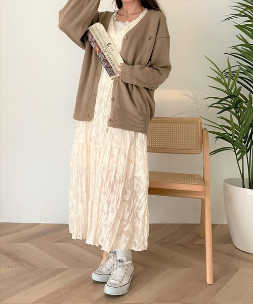 U.S. POLO ASSN.(ユーエスポロアッスン)の「∴WEGO/U.S.POLO ASSN.別注カラーワンポイントカーディガン(カーディガン/ボレロ・レディース・グリーン/ピンク/オフホワイト/ブラック/ロイヤルブルー/杢グレー/ベージュ/オレンジ・FREE)」の20枚目の写真