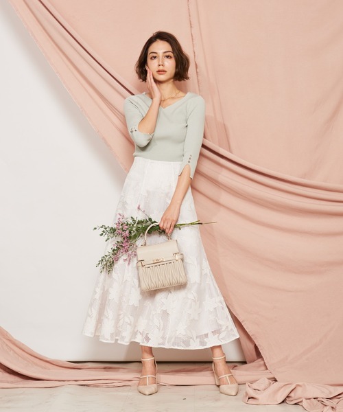 NOELA(ノエラ)の「メッシュレースマーメイドスカート(スカート・レディース・ライトグリーン/オフホワイト/ラベンダー・M/S)」の5枚目の写真