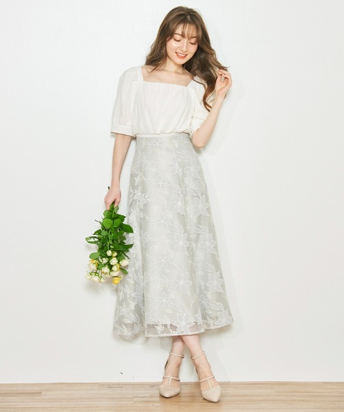 NOELA(ノエラ)の「メッシュレースマーメイドスカート(スカート・レディース・ライトグリーン/オフホワイト/ラベンダー・M/S)」の13枚目の写真